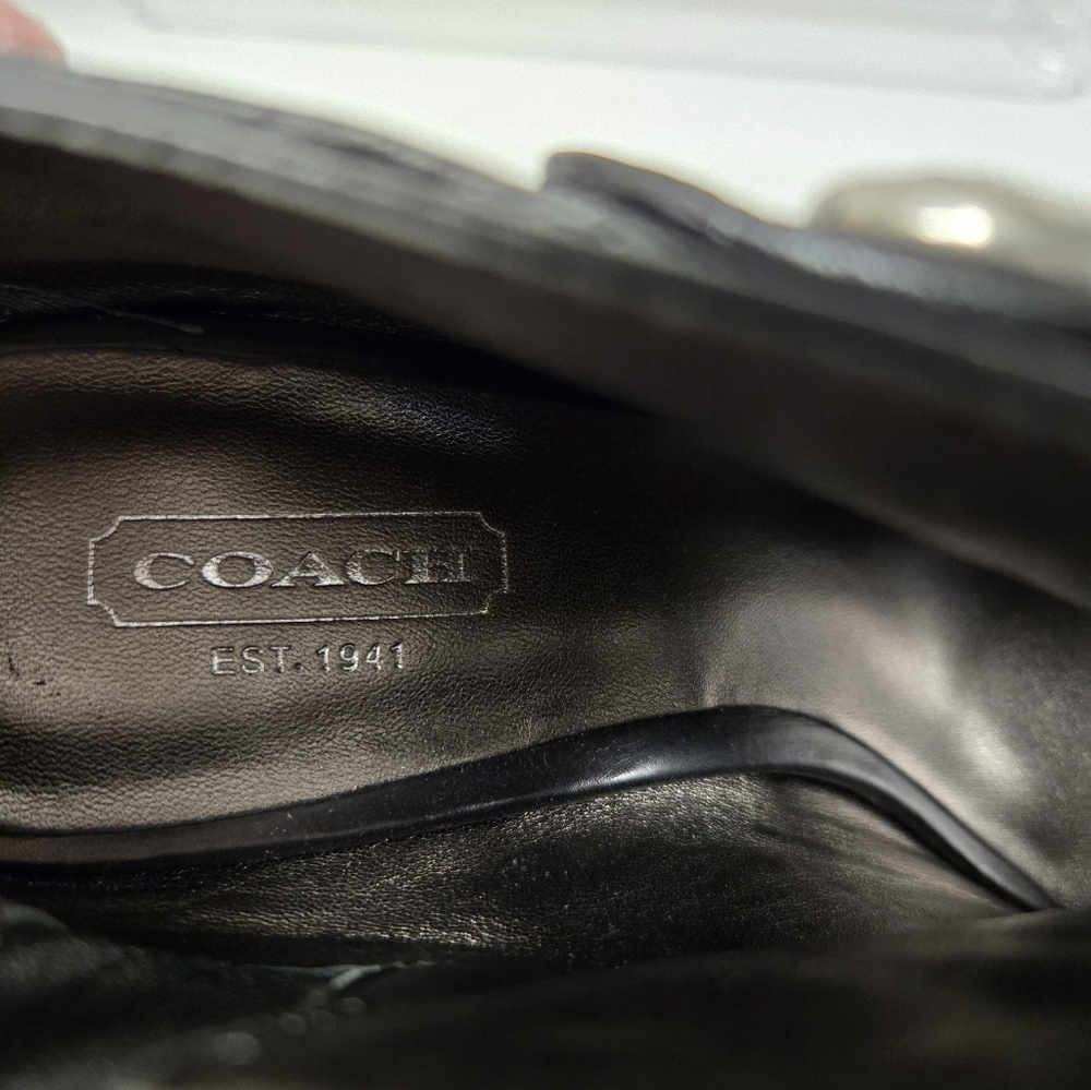 Coach High Heel Bootie Size 7.5B Black EUC - Picture 6 of 8
